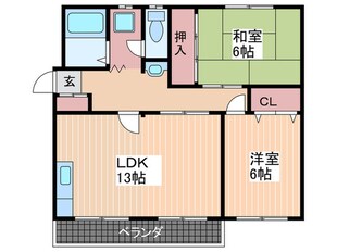 第２中筋マンションの物件間取画像